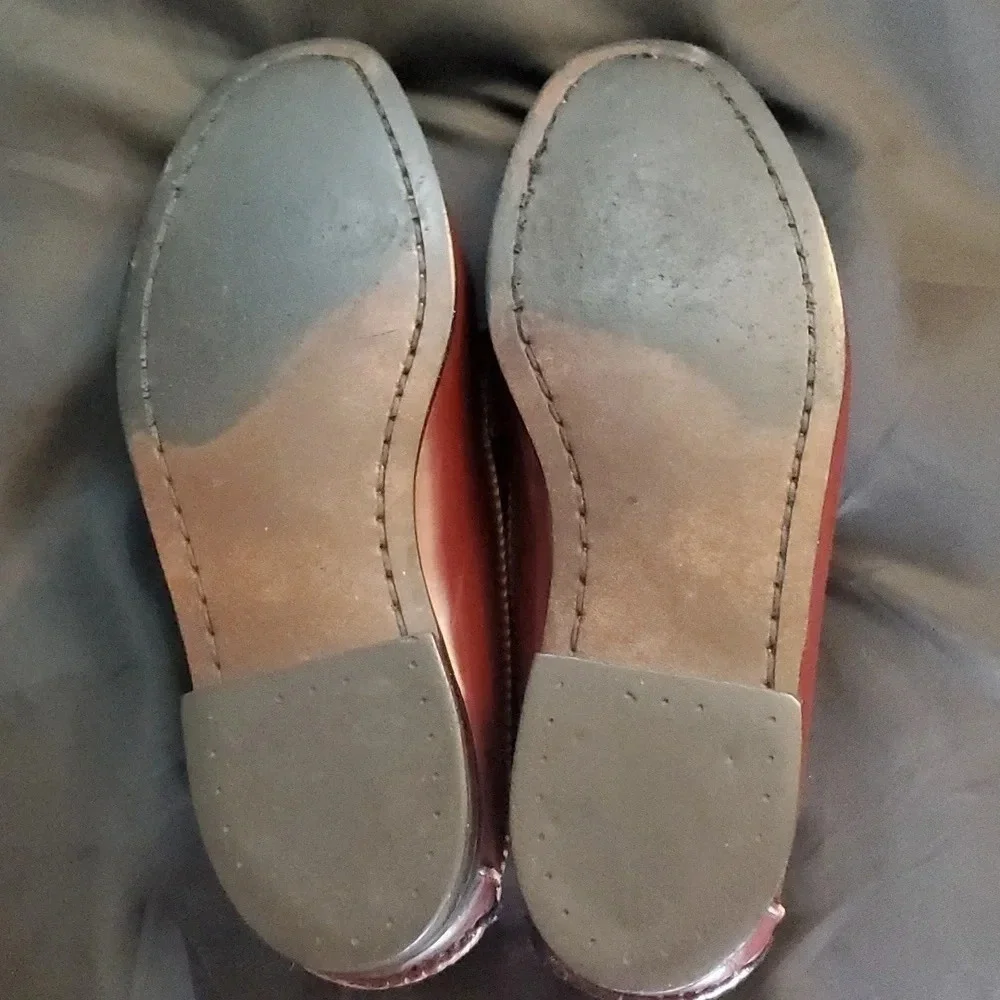 Vintage Oakwoods Mens Upper Leather Hand Stiched Shoes Made in the USA